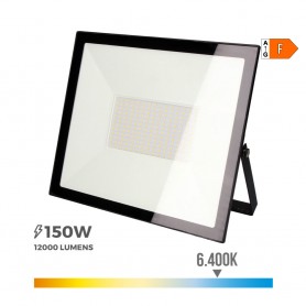 Foco proyector led 150w 12000lm 6400k luz fria 35x31x4,5cm edm