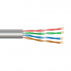 Cable utp rigido categoria 6 n° pares 4 uso profesional alta velocidad 10/100/1000 mbs euro/mts