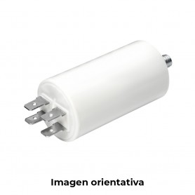 Condensador de arranque mka 2,5mf 5% 450v ø3,4x6,3cm con espiga m8 y faston simple 6,35 konek