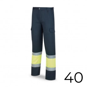 Pantalon poliester/algodón bicolor alta visibilidad azul/amarillo talla 40 388pfxyfa/40 marca