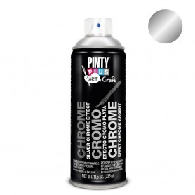 Pintura en spray pintyplus art & craft 520cc efecto cromo plata c150