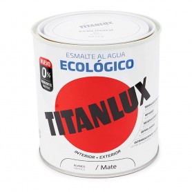 Esmalte ecológico al agua mate blanco 250ml titanlux 02t056614
