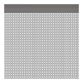 Cortina puerta cadaques color plata 90x210cm m63125 acudam