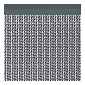 Cortina puerta manacor color plata 90x210cm m63577 acudam