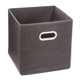 Caja organizadora color gris oscuro para estanteria 31x31cm