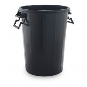 Cubo de basura 100 litros color negro sin tapa sp berner