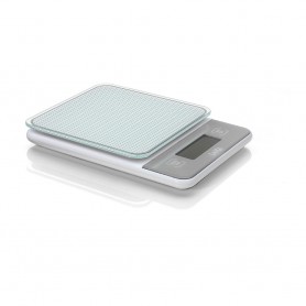 Balanza de cocina electrónica blanca 5kg con batería recargable ks1320 laica