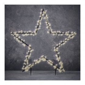 Estrella de navidad 225 leds con estaca para jardin e iluminacion led 102x1x90cm