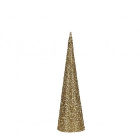 arbol navidad tipo cono color oro ø14x50cm