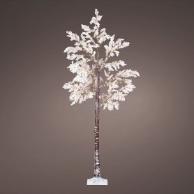 Arbol micro led flores blancas ip44 210cm