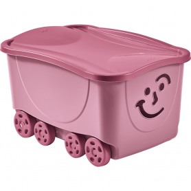 Fancy smile box con tapa y ruedas 47,5l colores surtidos mondex