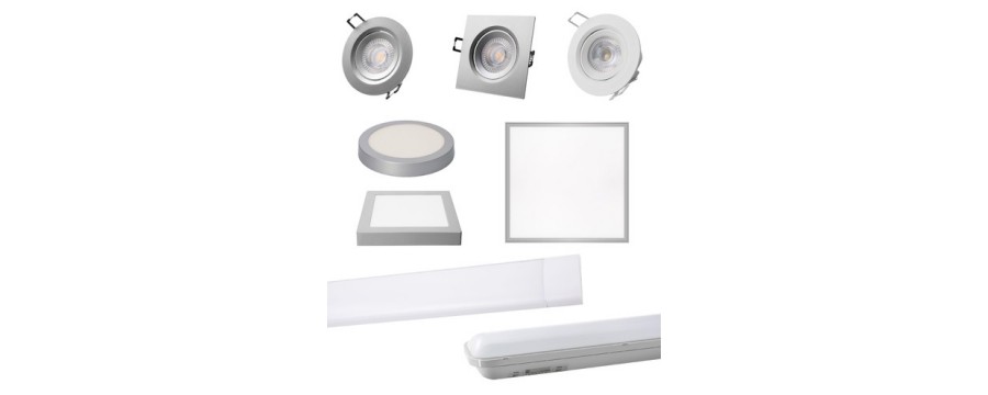 Regletas, downlights y pantallas led