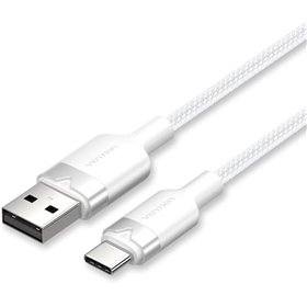 Cable USB 2.0 Tipo-C Vention CTNWF/ USB Tipo-C Macho - USB Macho/ Hasta 60W/ 480Mbps/ 1m/ Blanco