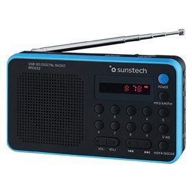 Radio Portátil Sunstech RPDS32BL/ Negra y Azul
