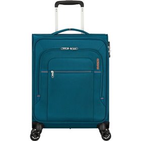 Maleta de Cabina American Tourister Crosstrack Spinner 55cm/ 55x40x20cm/ 4 Ruedas/ Marino y Naranja