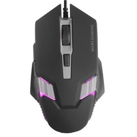Ratón Gaming Mars Gaming MM024/ Hasta 4000 DPI/ Negro