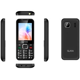 Teléfono Móvil Qubo X-240BK para Personas Mayores/ Negro