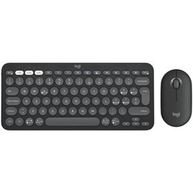 Teclado y Ratón Inalámbricos Logitech Pebble 2 Combo/ Grafito