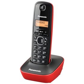 Teléfono Inalámbrico Panasonic KX-TG1611/ Negro y Rojo