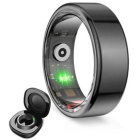 Anillo Inteligente KSIX Saturn Talla M/ Ø19.8mm/ Notificaciones/ Frecuencia Cardíaca/ Negro