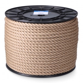 Cuerda yute natural 3 cabos calibre 10 mm x 150 m