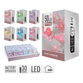 Guirnalda 10 led colores pasteles 5 m, colores surtidos