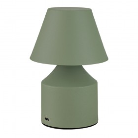 Lámpara metálica led 3cct de mesa recargable 2 w 200 lm, verde, ø110 x 163 mm