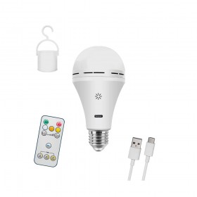 Bombilla led, recargable usb, e27, 6 w, 3cct, dimmable, 500 lm