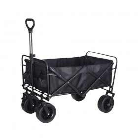 Carro plegable de transporte 200 l / 75 kg, color negro