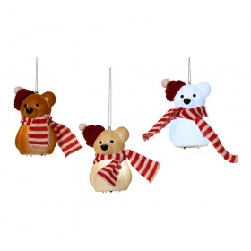 Oso led decoración arbol navidad, colores surtidos