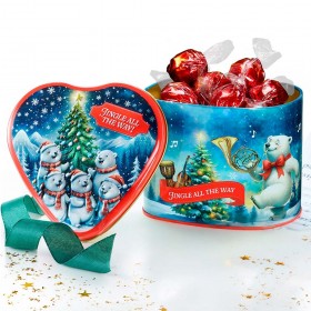 Lata pralines diseño corazón navidad