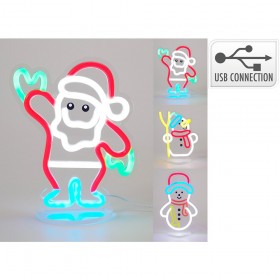 Figura neón con motivos navideños modelos variados