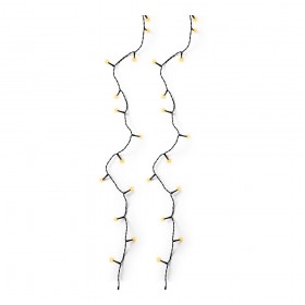 Guirnalda multifunción, uso exterior, basic, cálida clásica, cable negro, 180 leds, 13,5 m