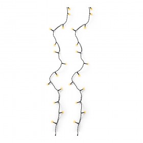 Guirnalda multifunción, uso exterior, basic, cálida clásica, cable negro, 360 leds, 27 m