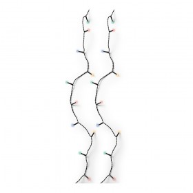 Guirnalda multifunción, uso exterior, basic, multicolor, cable negro, 120 leds, 9 m