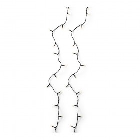 Guirnalda multifunción, uso exterior, basic, blanco cálido, cable negro, 360 leds, 27 m