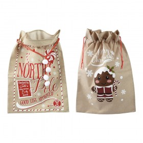 Bolsa regalo motivos navideños, modelos variados, 50 x 70 cm