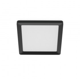 Plafón cuadrado negro valen, 13 w, 1550 im, 2200-6500 k, 295 x 37 x 295 mm