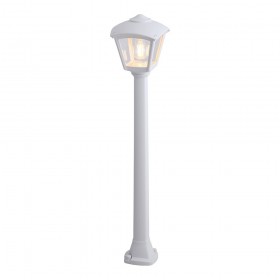 Farol baliza con poste giaffa/roby, transparente, e27, blanco, 195 x 195 x 945 mm