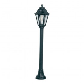 Farol baliza con poste mizar/anna, transparente, e27, negro, ø220 x 1100 mm