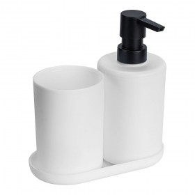 Set de baño, fano, blanco, 3 piezas