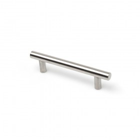 Tirador de mueble tipo asa, modelo 891h, de acero inoxidable con acabado aluminio, 96 mm
