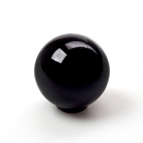 Pomo para mueble, modelo 308, de abs con acabado negro, ø28 mm