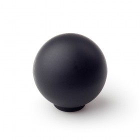 Pomo para mueble, modelo 308, de abs con acabado negro mate, ø28 mm
