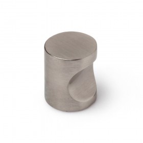 Pomo para mueble, modelo 718, de zamak con acabado níquel satinado, ø18 mm