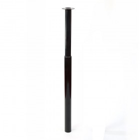 Pata extensible cilíndrica, modelo 406e, de acero con acabado negro, ø60 x 710/1100 mm