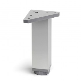 Pata cuadrada, modelo 404, de aluminio con acabado anodizado mate, 40 x 40 x 150 mm