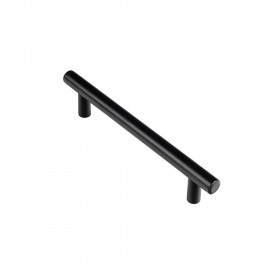 Tirador de mueble tipo asa, modelo 891h, de acero inoxidable con acabado negro mate, 128 mm
