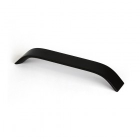 Tirador de mueble tipo asa, modelo 2267, de aluminio con acabado negro mate, 160 mm