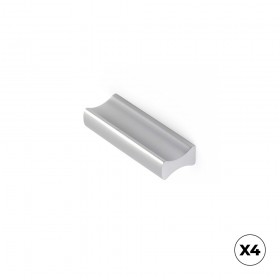 Tirador de mueble tipo asa, modelo 2279, de aluminio con acabado anodizado mate, 32 mm, blíster 4 uds